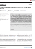 Cover page: The potential impact of periodontitis on cerebral small vessel disease