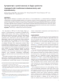 Cover page: Symptomatic carotid stenosis in Eagle syndrome managed with traditional endarterectomy and styloidectomy