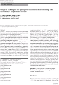 Cover page: Surgical techniques for spinopelvic reconstruction following total sacrectomy: a systematic review