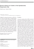 Cover page: Recent Advances in Genetics of the Spontaneously Hypertensive Rat