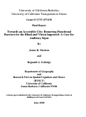 Cover page: Towards an Accessible City: Removing Functional Barriers for the Blind and Vision Impaired: A Case for Auditory Signs