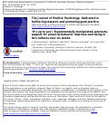 Cover page: ‘It’s up to you’: Experimentally manipulated autonomy support for prosocial behavior improves well-being in two cultures over six weeks