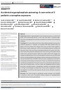 Cover page: Accidental organophosphate poisoning: A case series of 2 pediatric coumaphos exposures