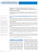 Cover page: Evaluation of Immune-Related Response Criteria and RECIST v1.1 in Patients With Advanced Melanoma Treated With Pembrolizumab