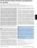 Cover page: On the sparsity of fitness functions and implications for learning