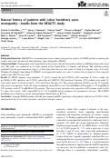 Cover page: Natural history of patients with Leber hereditary optic neuropathy-results from the REALITY study.