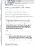 Cover page: Manufacturing and Characterization of Zn-WC as Potential Biodegradable Material.