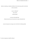 Cover page: Barriers to conducting a community mobilization intervention among youth in a rural South African community