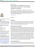 Cover page: Reemergence of yellow fever virus in southeastern Brazil, 2017-2018: What sparked the spread?