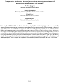 Cover page: Comparative Aesthetics: A novel approach to investigate multimodal attractiveness in humans and animals