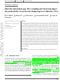 Cover page: Mind the information gap: How sampling and clustering impact the predictability of reach‐scale channel types in California (USA)