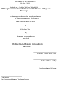 Cover page: FORGING PSYCHIATRIC CATEGORIES: A Philosophical Examination of the Creation and Stabilization of Diagnostic Knowledge