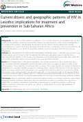 Cover page: Current drivers and geographic patterns of HIV in Lesotho: implications for treatment and prevention in Sub-Saharan Africa