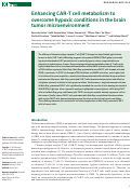 Cover page: Enhancing CAR-T cell metabolism to overcome hypoxic conditions in the brain tumor microenvironment