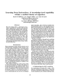 Cover page: Learning from Instruction: A Knowledge-level Capability within a Unified Theory of Cognition