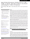 Cover page: Injury-Related Emergency Medical Service Calls, Traffic Accidents, and Crime in Mexico City Before and During the COVID-19 Pandemic