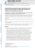 Cover page: Isoprene-Derived Secondary Organic Aerosol Induces the Expression of MicroRNAs Associated with Inflammatory/Oxidative Stress Response in Lung Cells