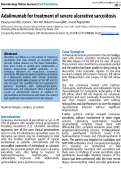 Cover page: Adalimumab for treatment of severe ulcerative sarcoidosis