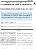 Cover page: Genome-Wide Association Study of Celiac Disease in North America Confirms FRMD4B as New Celiac Locus