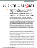 Cover page: High-throughput and automated diagnosis of antimicrobial resistance using a cost-effective cellphone-based micro-plate reader