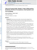 Cover page: OLDER AND YOUNGER ADULTS’ STRATEGIC CONTROL OF METACOGNITIVE MONITORING: THE ROLE OF CONSEQUENCES, TASK EXPERIENCE, AND PRIOR KNOWLEDGE