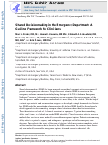 Cover page: Shared Decisionmaking in the Emergency Department: A Guiding Framework for Clinicians