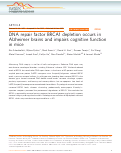 Cover page: DNA repair factor BRCA1 depletion occurs in Alzheimer brains and impairs cognitive function in mice