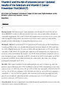 Cover page: Vitamin E and the risk of prostate cancer: Updated results of the Selenium and Vitamin E Cancer Prevention Trial (SELECT).