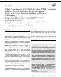 Cover page: A High Percentage of NSCLC With Germline CHEK2 Mutation Harbors Actionable Driver Alterations: Survey of a Cancer Genomic Database and Review of Literature.