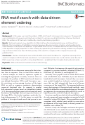 Cover page: RNA motif search with data-driven element ordering