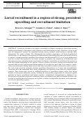 Cover page: Larval recruitment in a region of strong, persistent upwelling and recruitment limitation