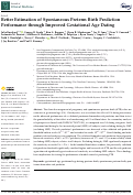 Cover page: Better Estimation of Spontaneous Preterm Birth Prediction Performance through Improved Gestational Age Dating