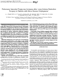 Cover page: Pulmonary Vascular Pressures Increase after Lung Volume Reduction Surgery in Rabbits with More Severe Emphysema