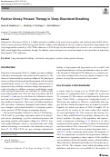 Cover page: Positive Airway Pressure Therapy in Sleep-Disordered Breathing