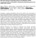 Cover page: Bacterial transport: Integrating aqueous and solid phase qPCR measurement of bacterial numbers with physicochemical parameters by multivariate analysis