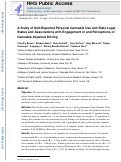 Cover page: A study of self-reported personal cannabis use and state legal status and associations with engagement in and perceptions of cannabis-impaired driving.