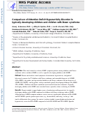 Cover page: Comparison of Attention-Deficit Hyperactivity Disorder in Typically Developing Children and Children with Down Syndrome