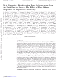 Cover page: First cosmology results using type Ia supernovae from the Dark Energy Survey: the effect of host galaxy properties on supernova luminosity