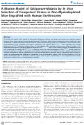 Cover page: A Murine Model of falciparum-Malaria by In Vivo Selection of Competent Strains in Non-Myelodepleted Mice Engrafted with Human Erythrocytes