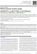 Cover page: Efficient dynamic variation graphs