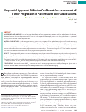 Cover page: Sequential Apparent Diffusion Coefficient for Assessment of Tumor Progression in Patients with Low-Grade Glioma.