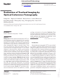 Cover page: Evaluation of Tracheal Imaging by Optical Coherence Tomography