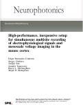 Cover page: High-performance, inexpensive setup for simultaneous multisite recording of electrophysiological signals and mesoscale voltage imaging in the mouse cortex