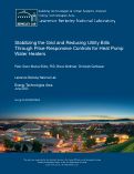 Cover page: Stabilizing the Grid and Reducing Utility Bills Through Price-Responsive Controls for Heat Pump Water Heaters