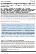 Cover page: Pathogen-Host Associations and Predicted Range Shifts of Human Monkeypox in Response to Climate Change in Central Africa