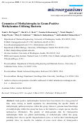 Cover page: Genomics of Methylotrophy in Gram-Positive Methylamine-Utilizing Bacteria