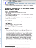 Cover page: Using an Emic Lens to Understand How Latino Families Cope With Dementia Behavioral Problems