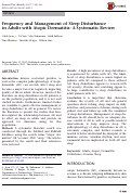 Cover page: Frequency and Management of Sleep Disturbance in Adults with Atopic Dermatitis: A Systematic Review