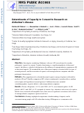 Cover page: Determinants of Capacity to Consent to Research on Alzheimer’s Disease