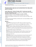 Cover page: Prenatal alcohol exposure can be determined from baby teeth: Proof of concept.